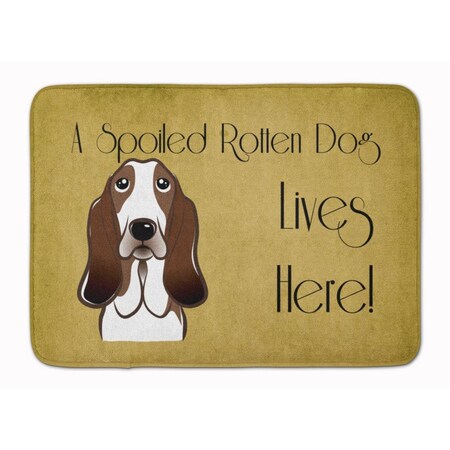 Carolines Treasures Basset Hound Spoiled Dog Lives Here Machine Washable Memory Foam Mat BB1491RUG